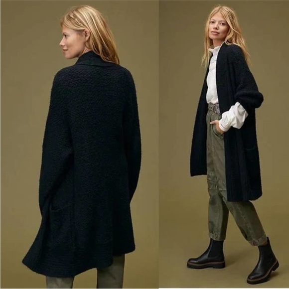 Pilcro Sweaters - Anthropologie Pilcro Eyelash Chunky Knit Oversized Open Tunic Cardigan Sweater